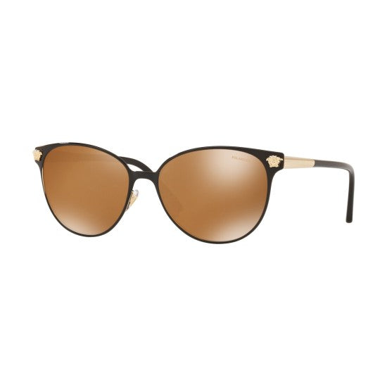 Versace Women's Sunglasses Square Black/Gold Mirror VE216813772T
