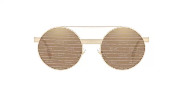Versace Women's Sunglasses Round Monogram Lens Gold VE22101252V3