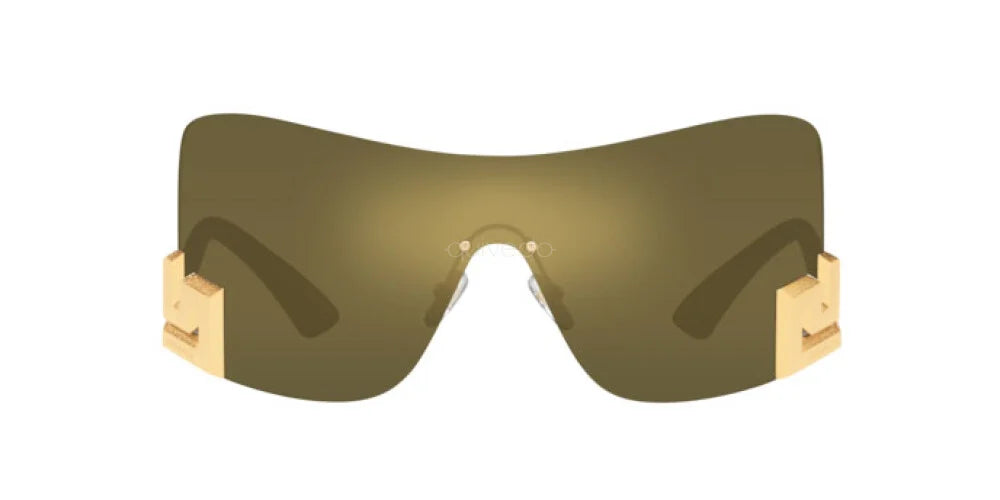 Versace Women's Sunglasses Rimless Shield Gold VE224010025A