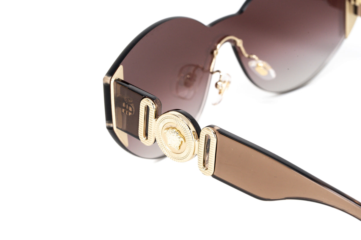 Versace Women's Sunglasses Rimless Cat Eye Beige VE222453406K