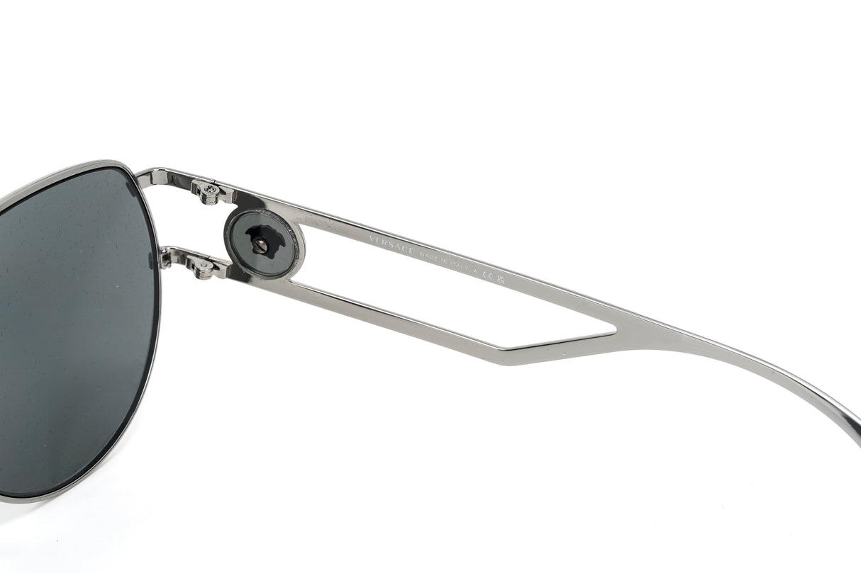 Versace Men's Sunglasses Medusa Pilot Silver Mirror VE222510016G