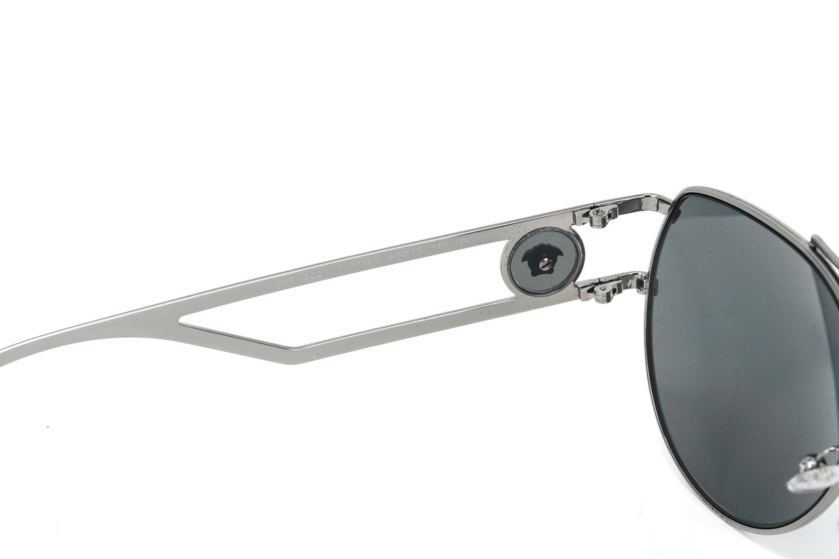 Versace Men's Sunglasses Medusa Pilot Silver Mirror VE222510016G