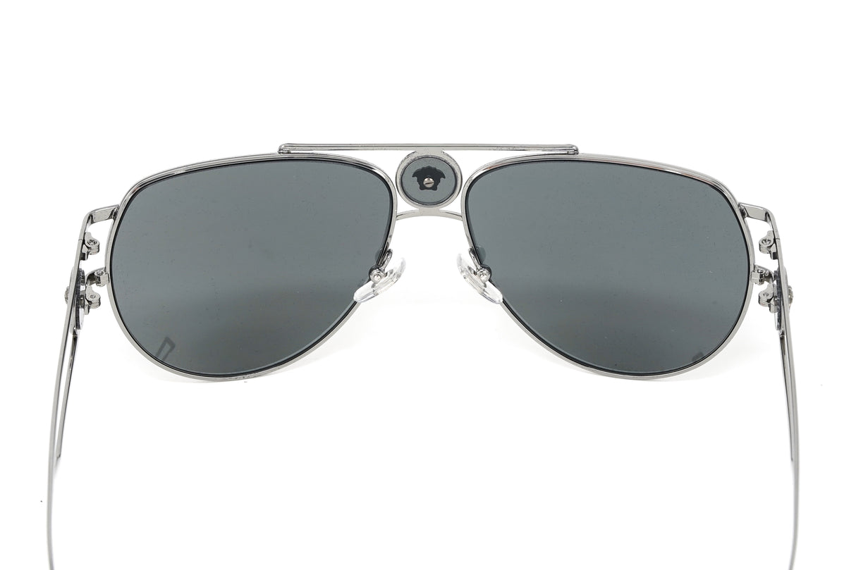 Versace Men's Sunglasses Medusa Pilot Silver Mirror VE222510016G