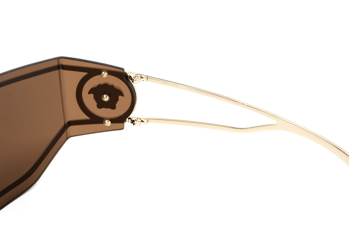 Versace Unisex Sunglasses Rimless Shield Gold VE222612527P