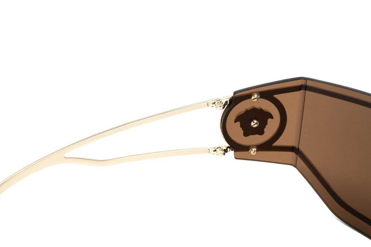 Versace Unisex Sunglasses Rimless Shield Gold VE222612527P