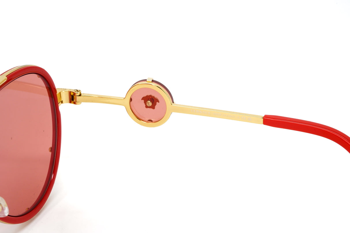 Versace Women's Sunglasses Pilot Red/Pink Mirror VE22321472C8