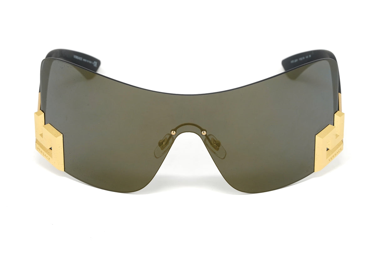 Versace Women's Sunglasses Rimless Shield Gold VE224010025A