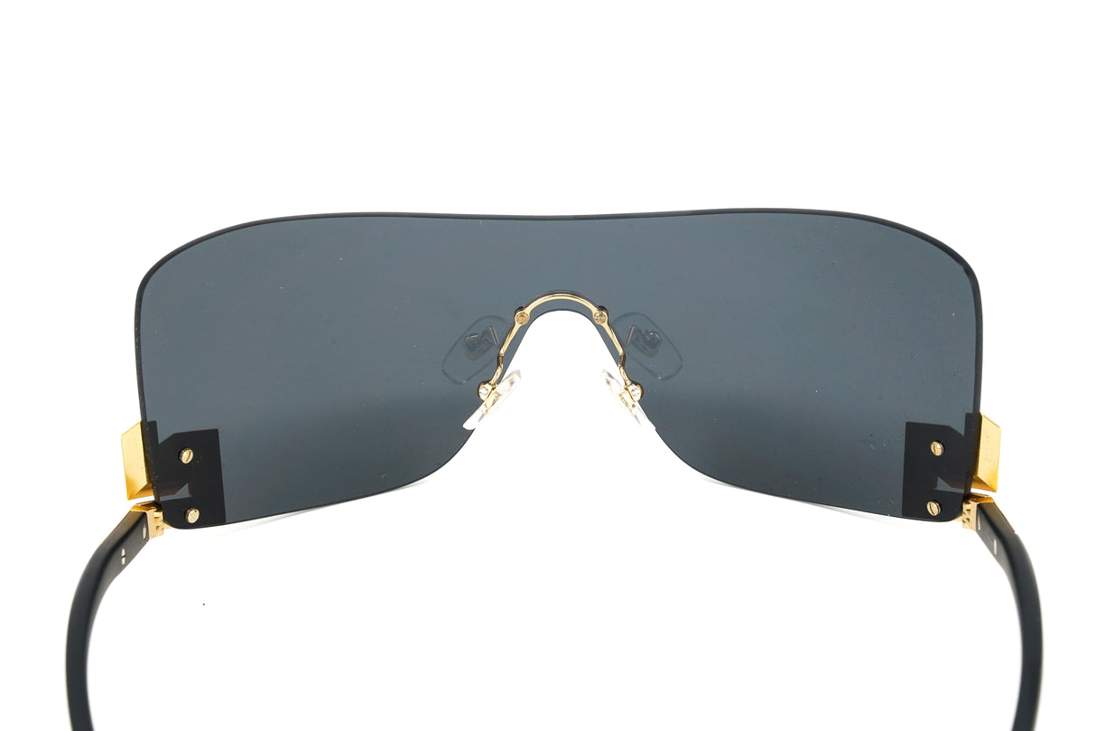 Versace Women's Sunglasses Rimless Shield Gold VE224010025A