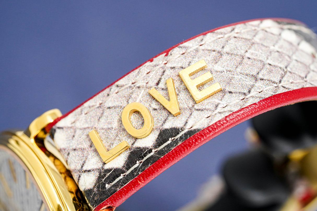 Versace V-Circle Manifesto 38mm Love Edition White