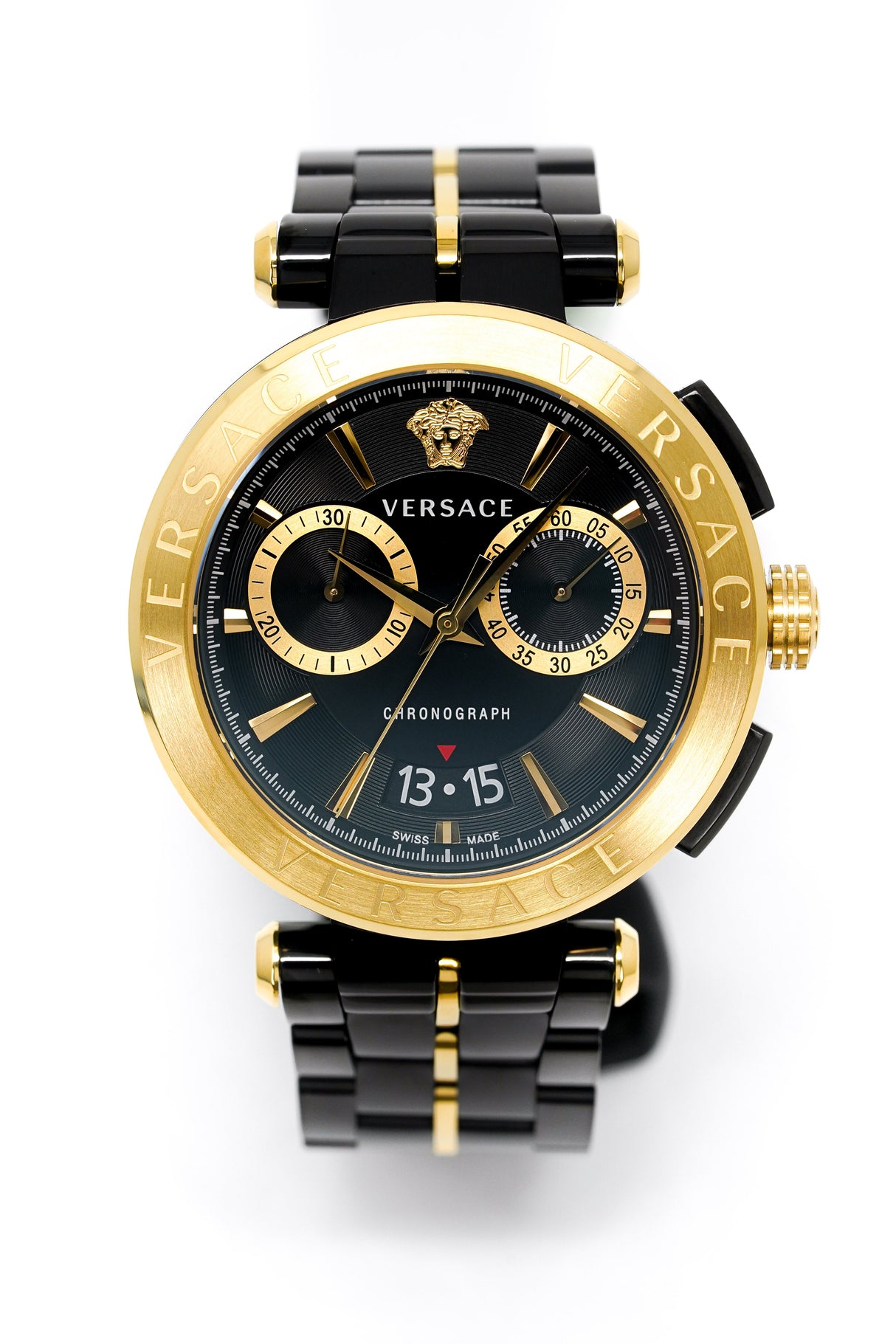 Versace Men's Watch Chronograph Aion Two Tone Black VE1D01620