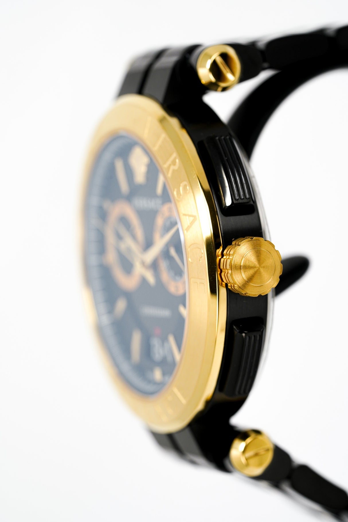 Versace Men's Watch Chronograph Aion Two Tone Black VE1D01620