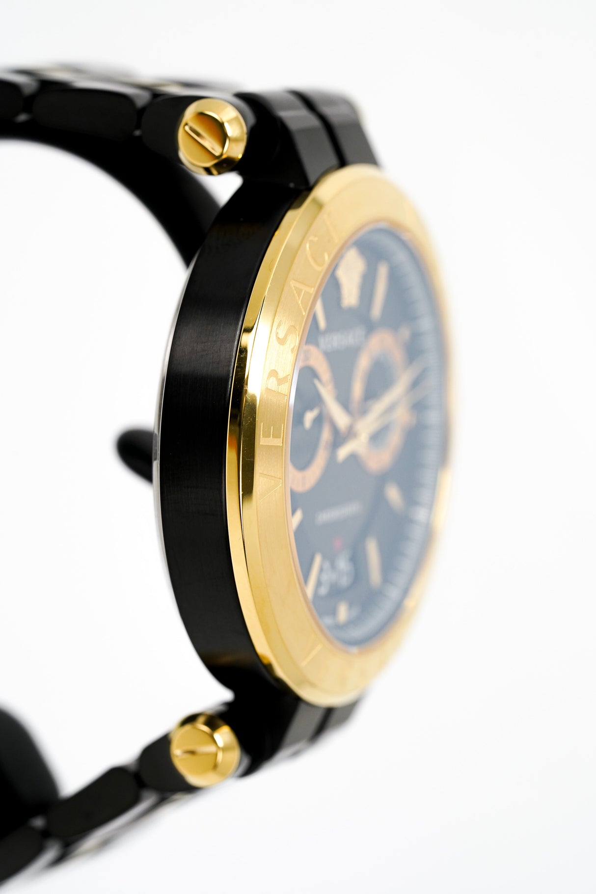 Versace Men's Watch Chronograph Aion Two Tone Black VE1D01620