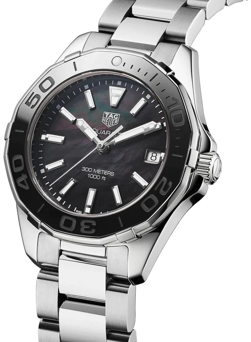 Tag Heuer Ladies Watch Aquaracer 35mm Black MOP Ceramic WAY131K.BA0748