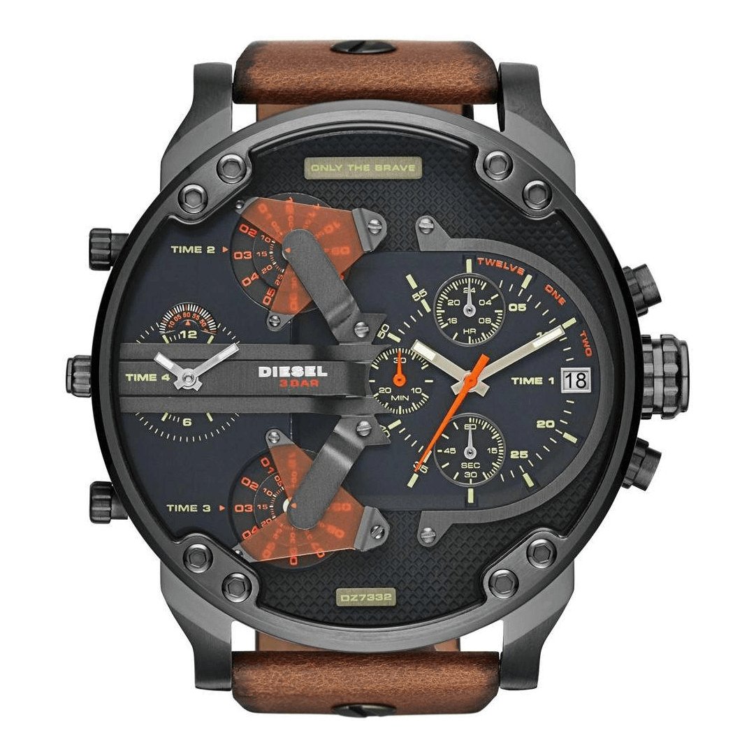 Diesel Men's Chronograph Watch Mr Daddy 2.0 Gun Metal DZ7332 - Watches & Crystals