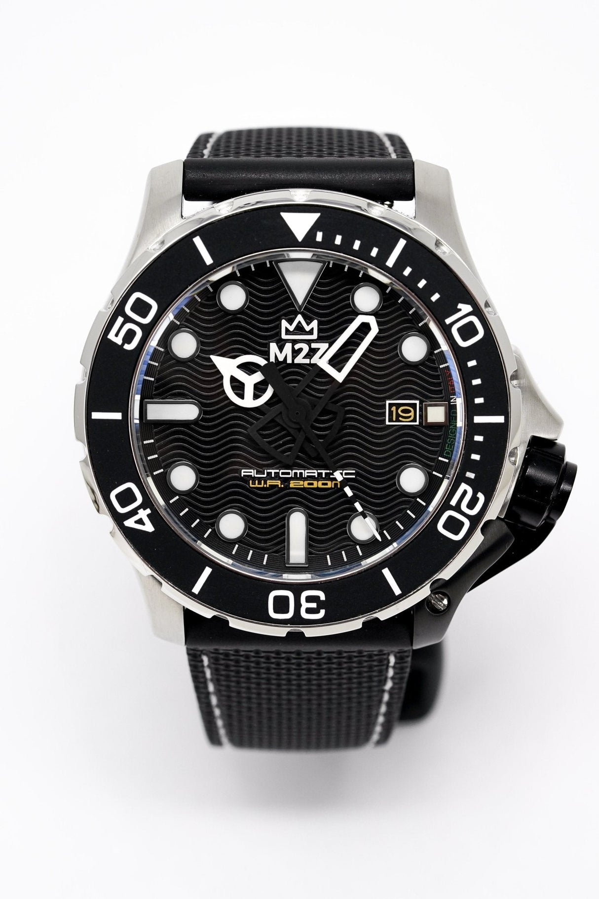 M2Z Men's Watch Diver 200 Black 200-002 - Watches & Crystals