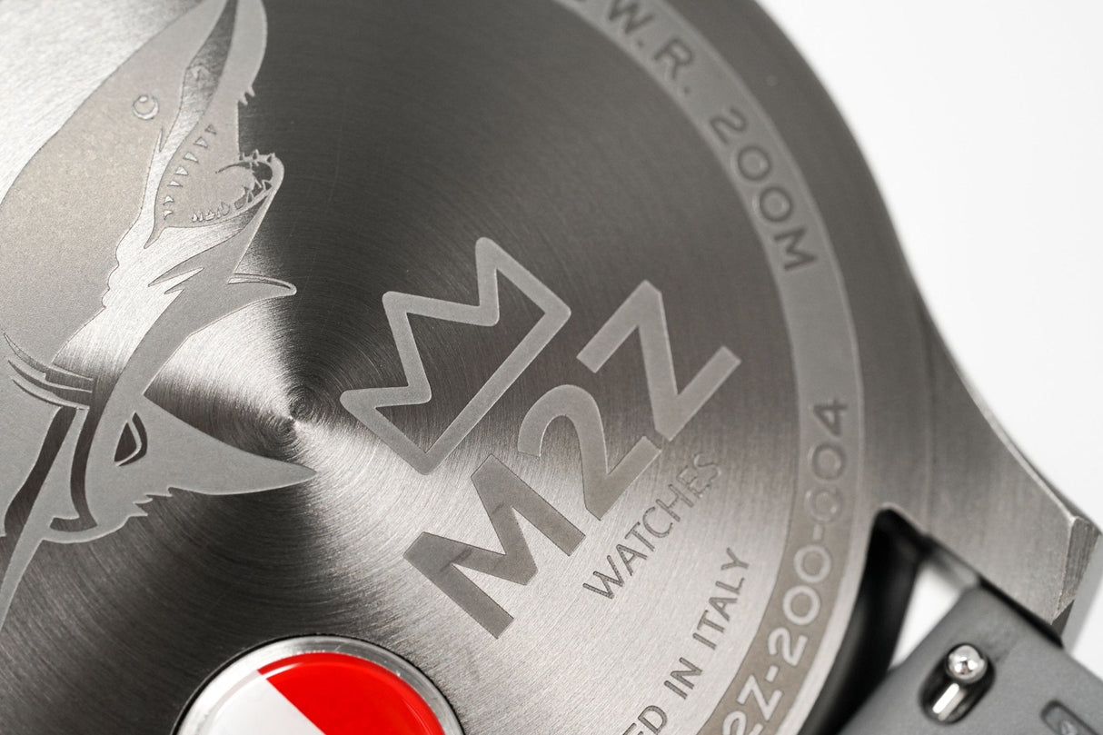 M2Z Men's Watch Diver 200 Grey IP Gun 200-004 - Watches & Crystals