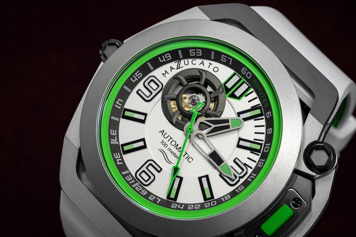 Mazzucato RIM Scuba White Green - Watches & Crystals