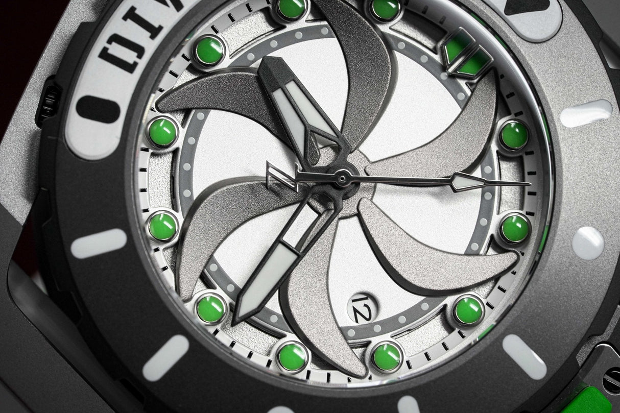 Mazzucato RIM Scuba White Green - Watches & Crystals