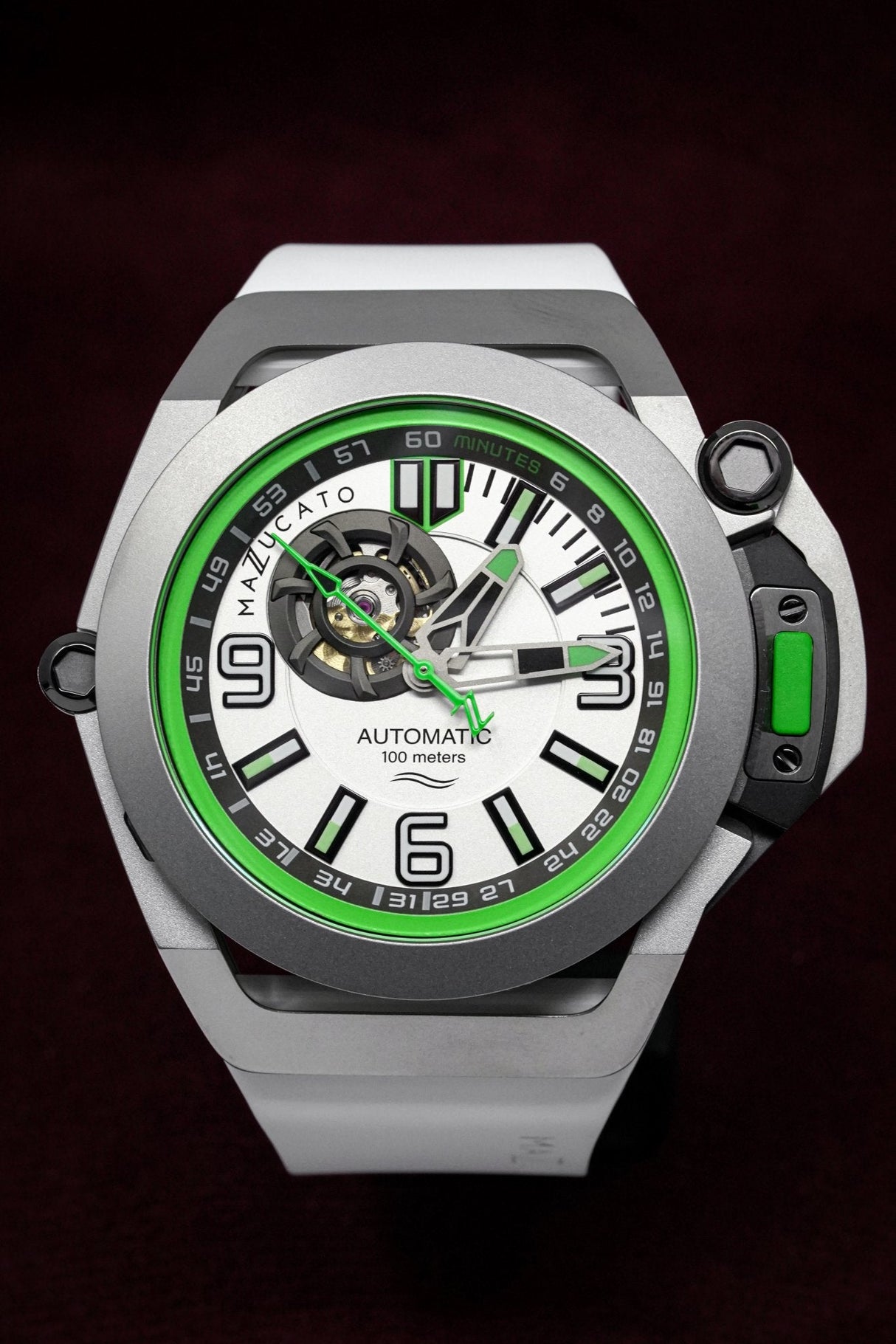 Mazzucato RIM Scuba White Green - Watches & Crystals