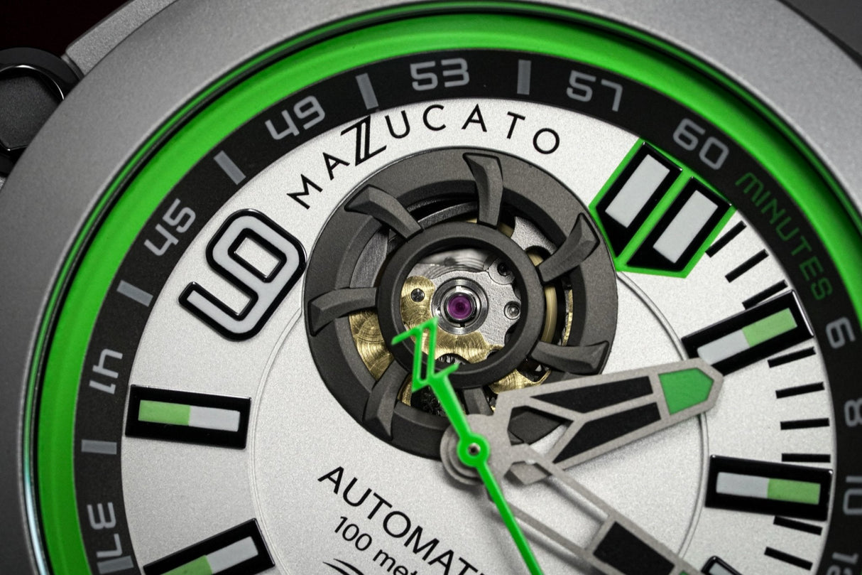 Mazzucato RIM Scuba White Green - Watches & Crystals