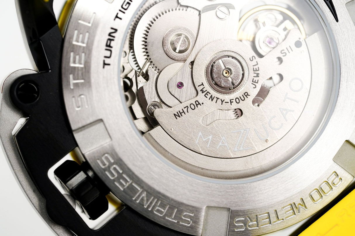 Mazzucato RIM SUB Men's Automatic Watch Yellow SK4-YL - Watches & Crystals