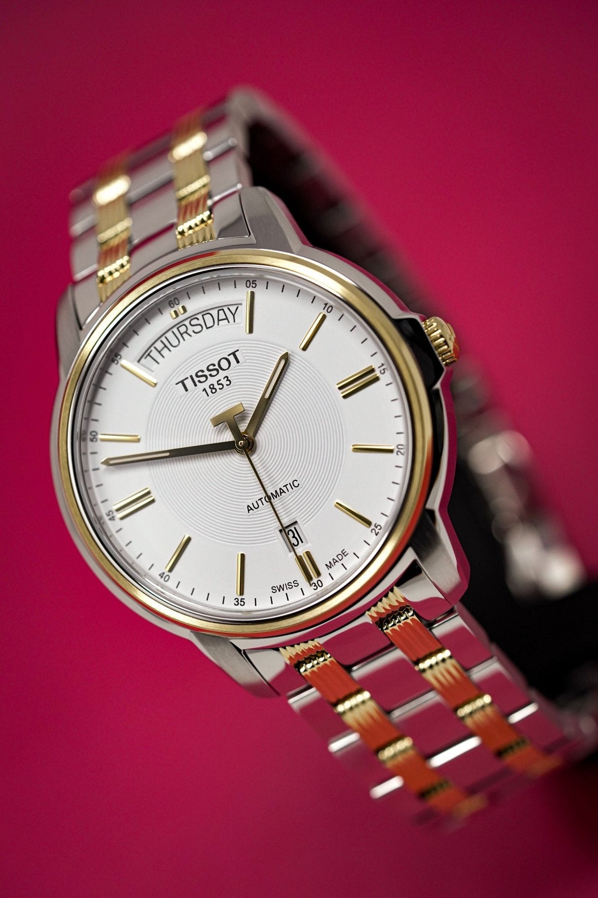 Tissot Automatics III Day Date Two Tone - Watches & Crystals