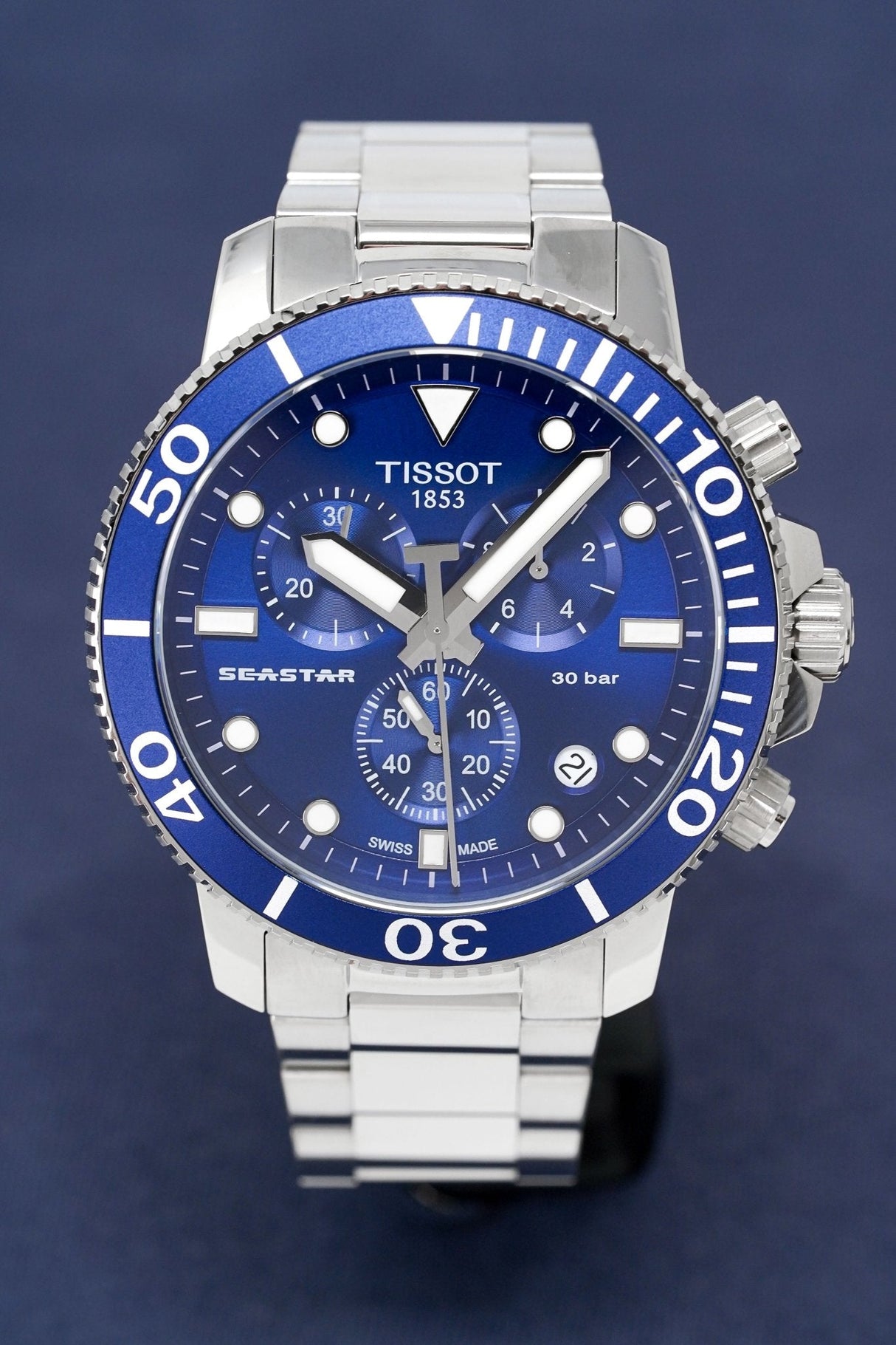 Tissot Chronograph Watch SEASTAR 1000 Blue T1204171104100 - Watches & Crystals