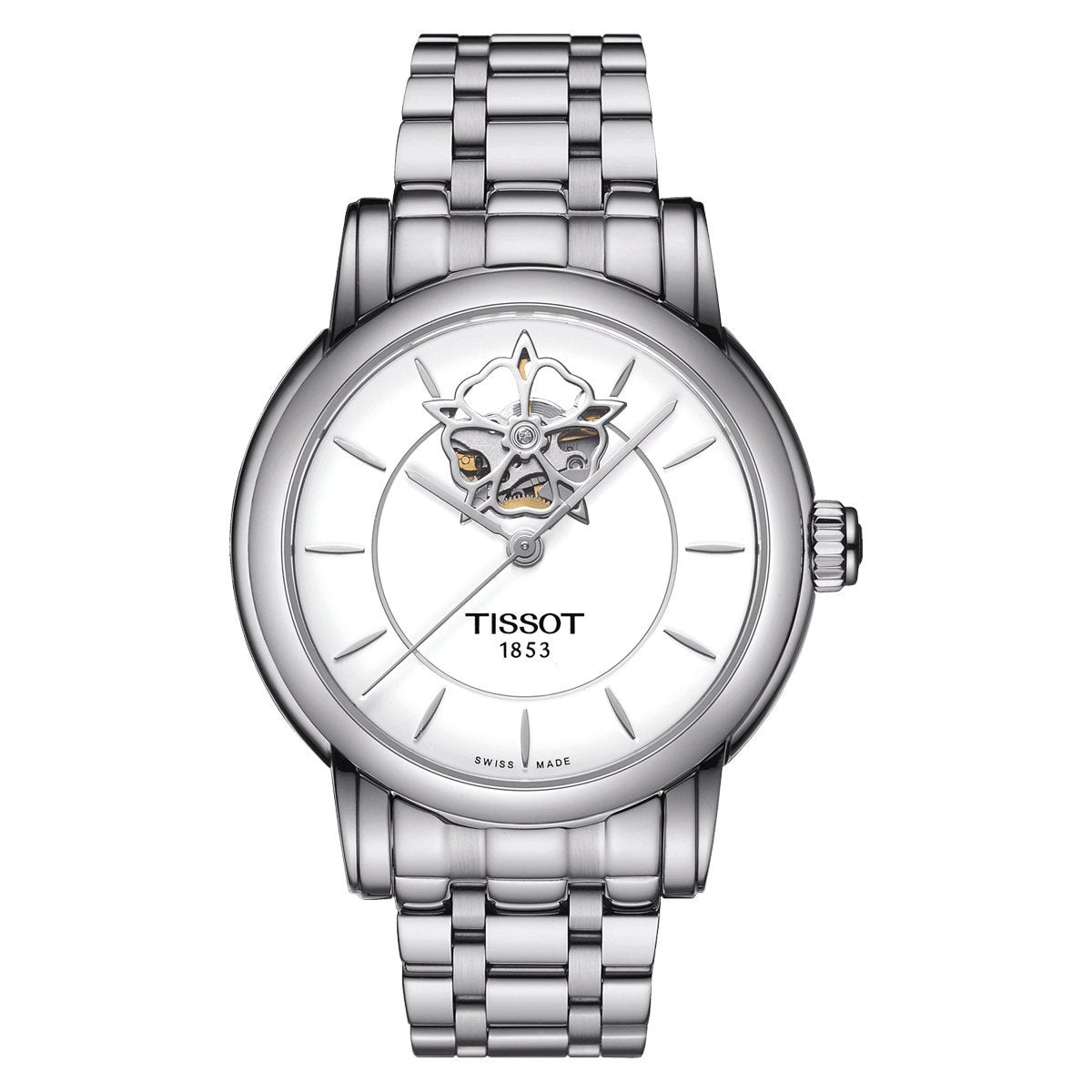 Tissot Ladies Automatic Watch Lady Heart Flower Powermatic 80 T0502071101104 - Watches & Crystals