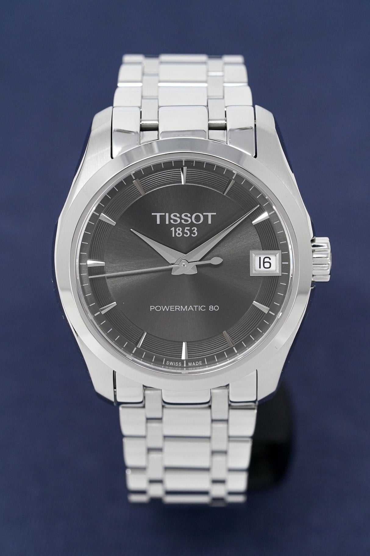 Tissot Ladies T-Classic Automatic Watch Couturier Grey Powermatic 80 Date T0352071106100 - Watches & Crystals