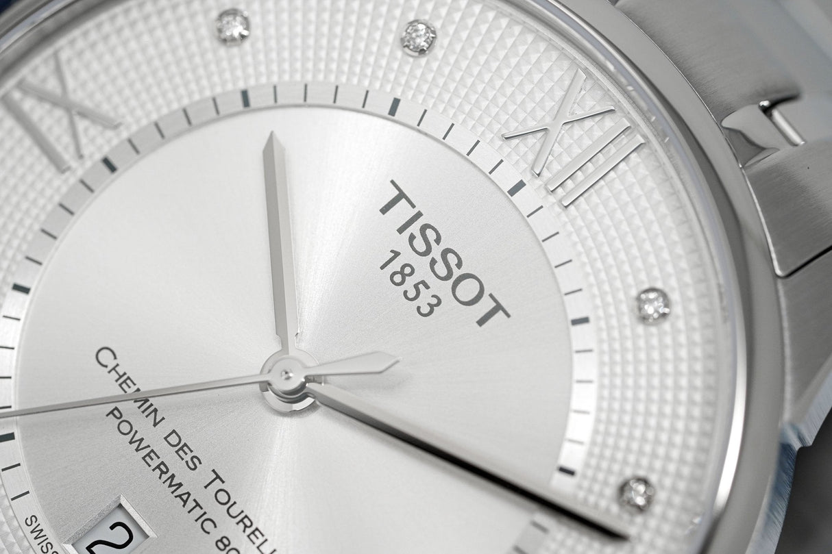 Tissot Mens Automatic Watch Chemin Des Tourelles Silver Diamond T0994071103300 - Watches & Crystals