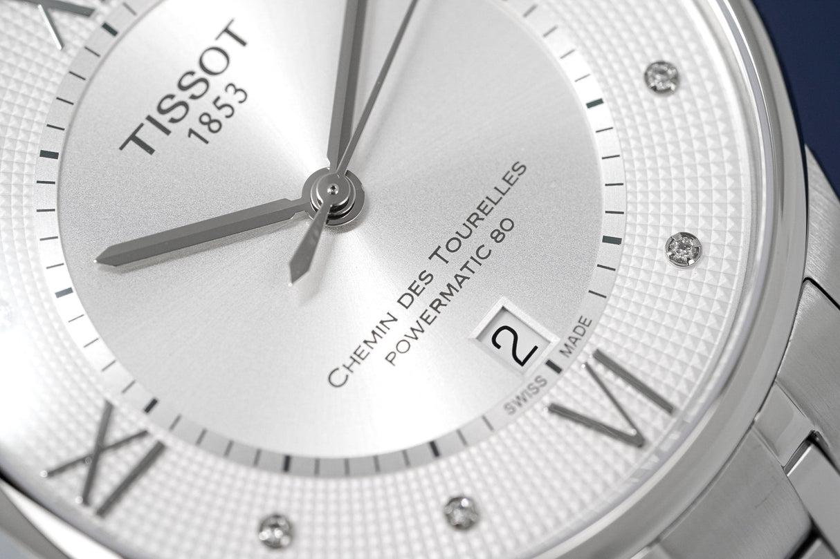 Tissot Mens Automatic Watch Chemin Des Tourelles Silver Diamond T0994071103300 - Watches & Crystals