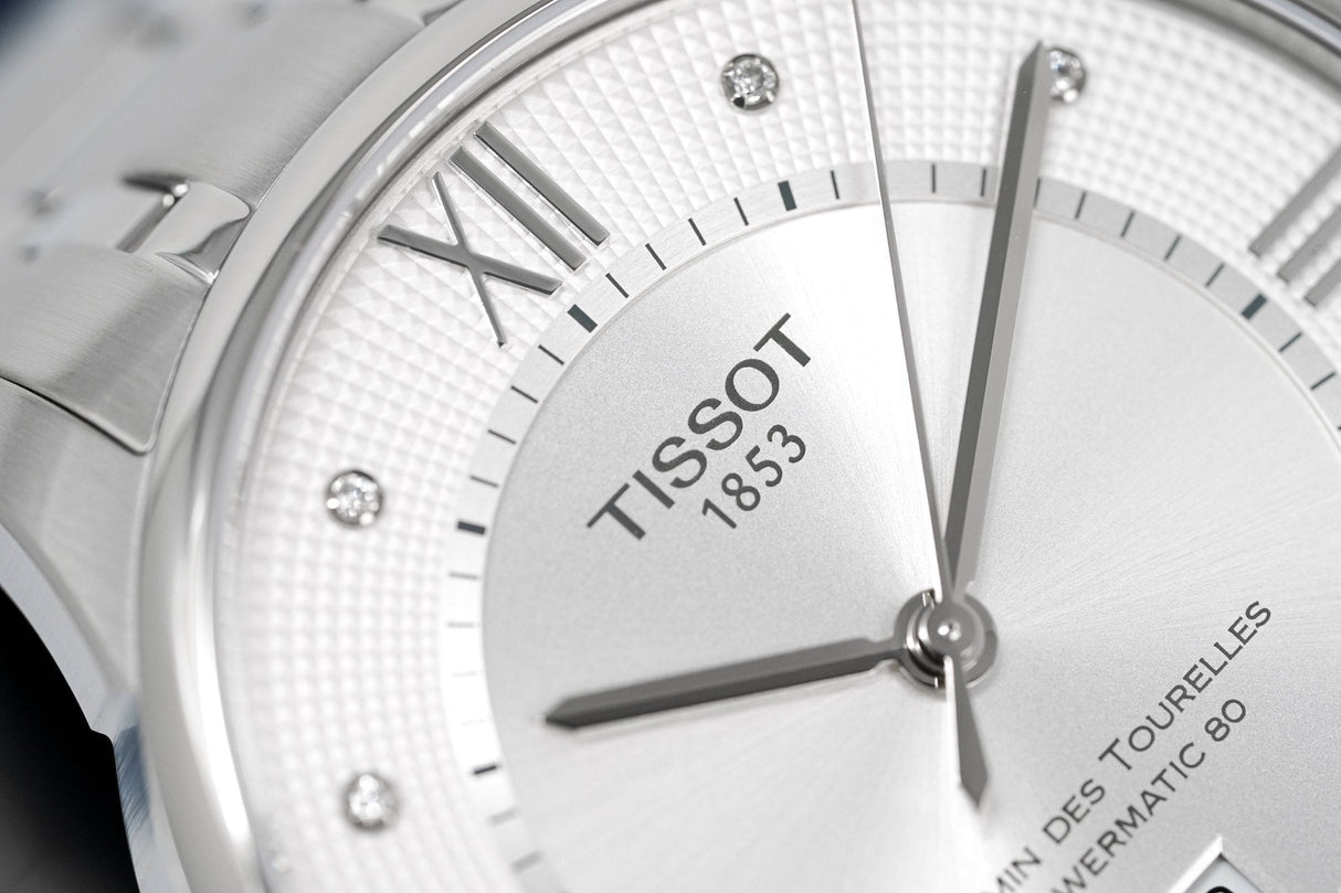 Tissot Mens Automatic Watch Chemin Des Tourelles Silver Diamond T0994071103300 - Watches & Crystals