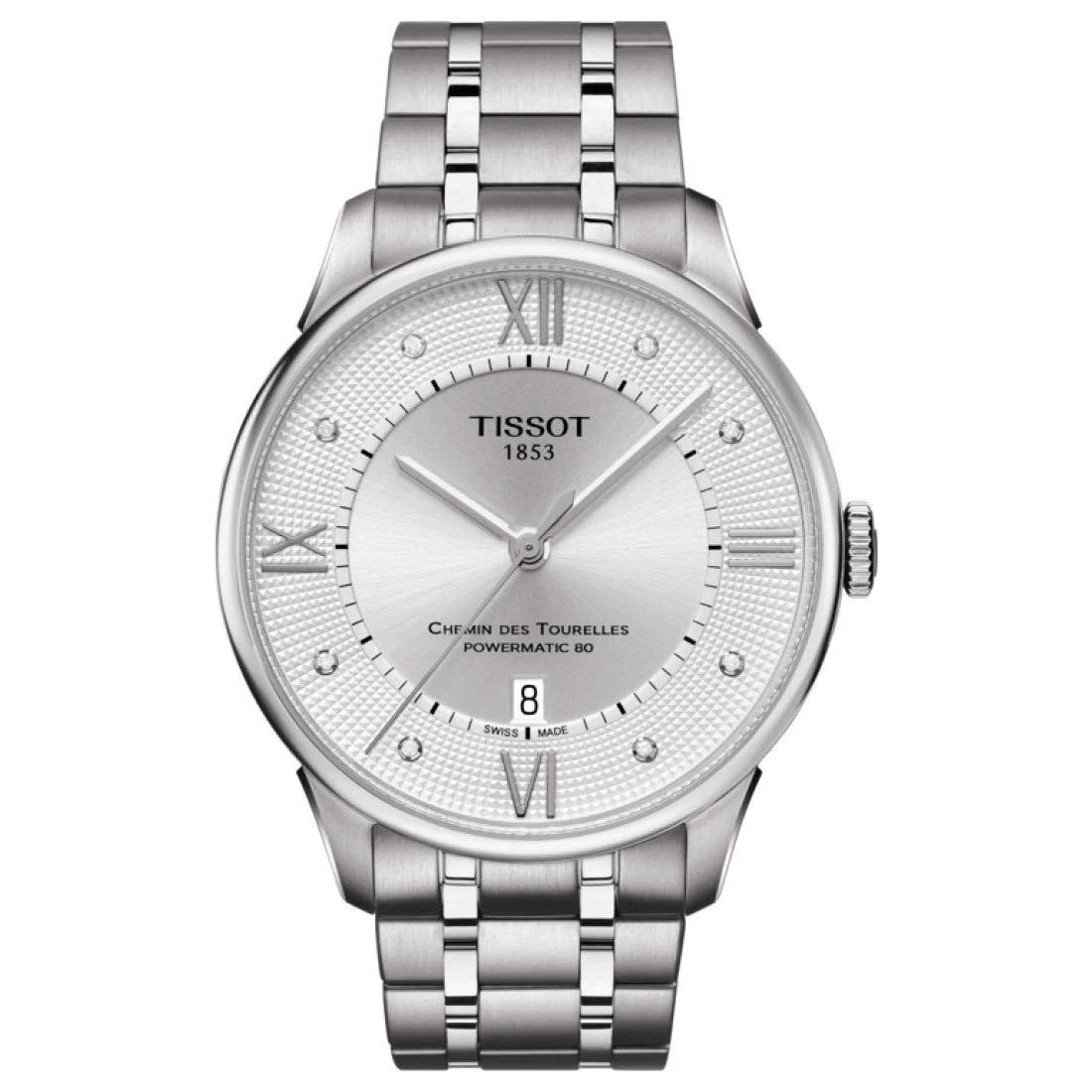 Tissot Mens Automatic Watch Chemin Des Tourelles Silver Diamond T0994071103300 - Watches & Crystals