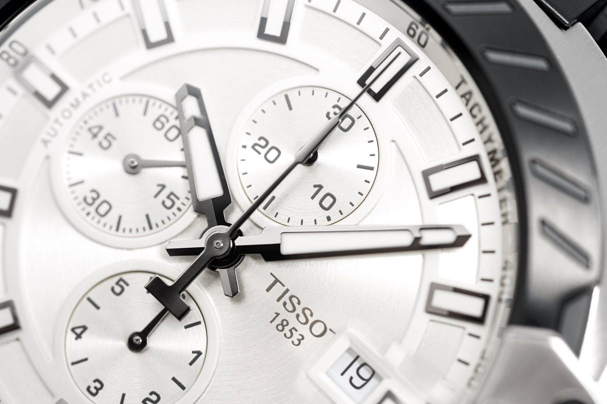 Tissot Men's Automatic Watch T-Race Chronograph Silver T1154272703100 - Watches & Crystals