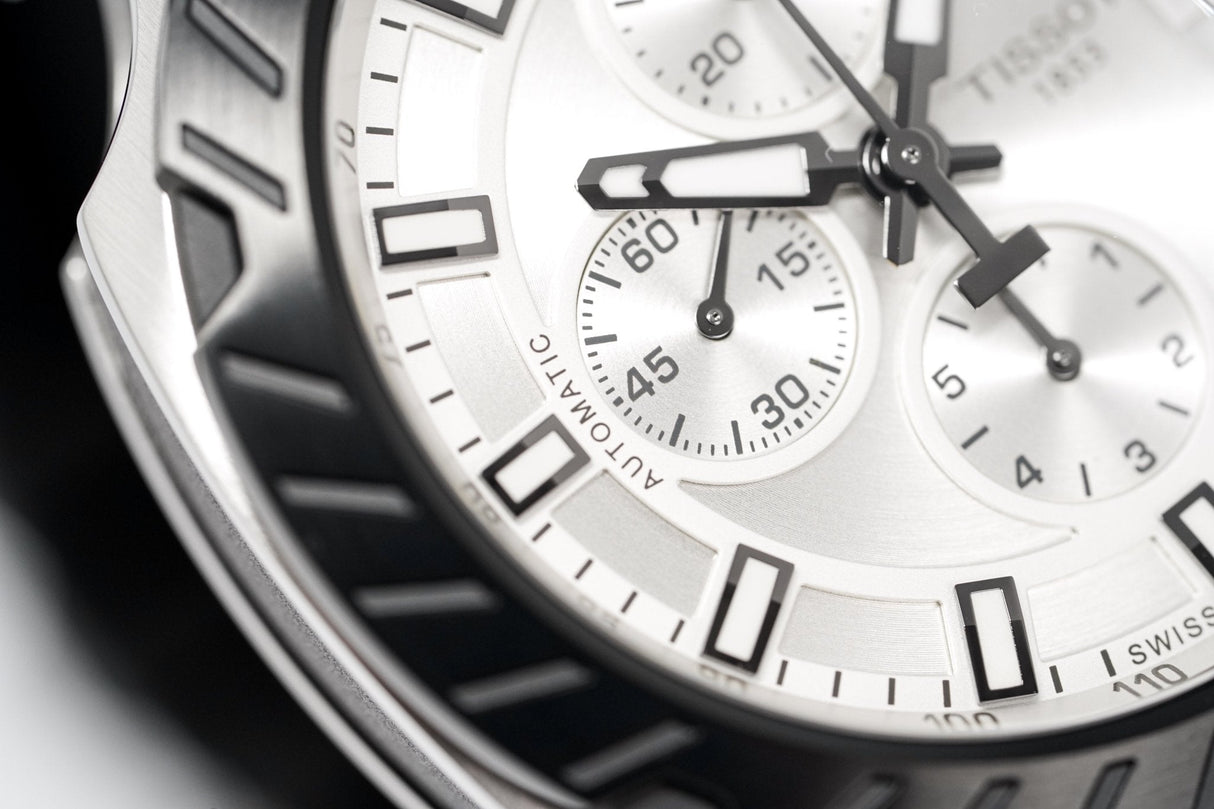 Tissot Men's Automatic Watch T-Race Chronograph Silver T1154272703100 - Watches & Crystals