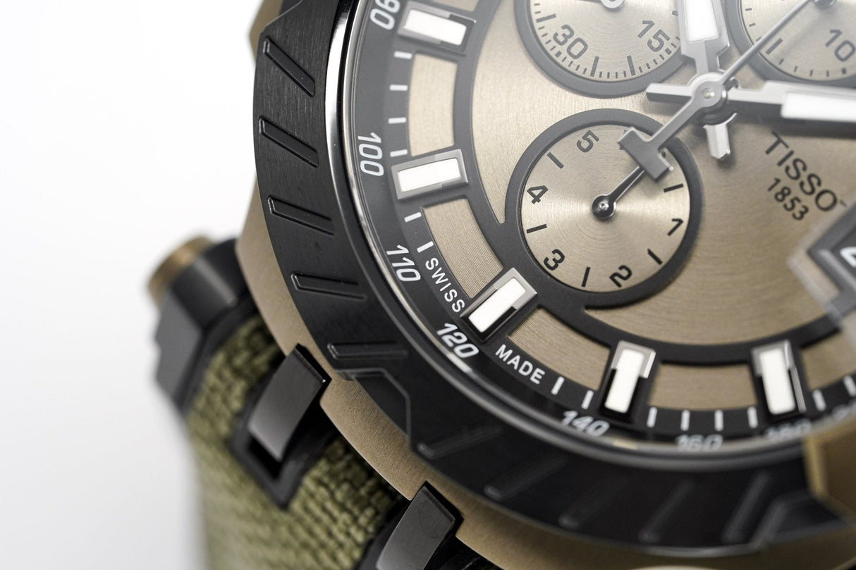 Tissot Men's Automatic Watch T-Race MotoGP Chronograph Khaki T1154273709100 - Watches & Crystals