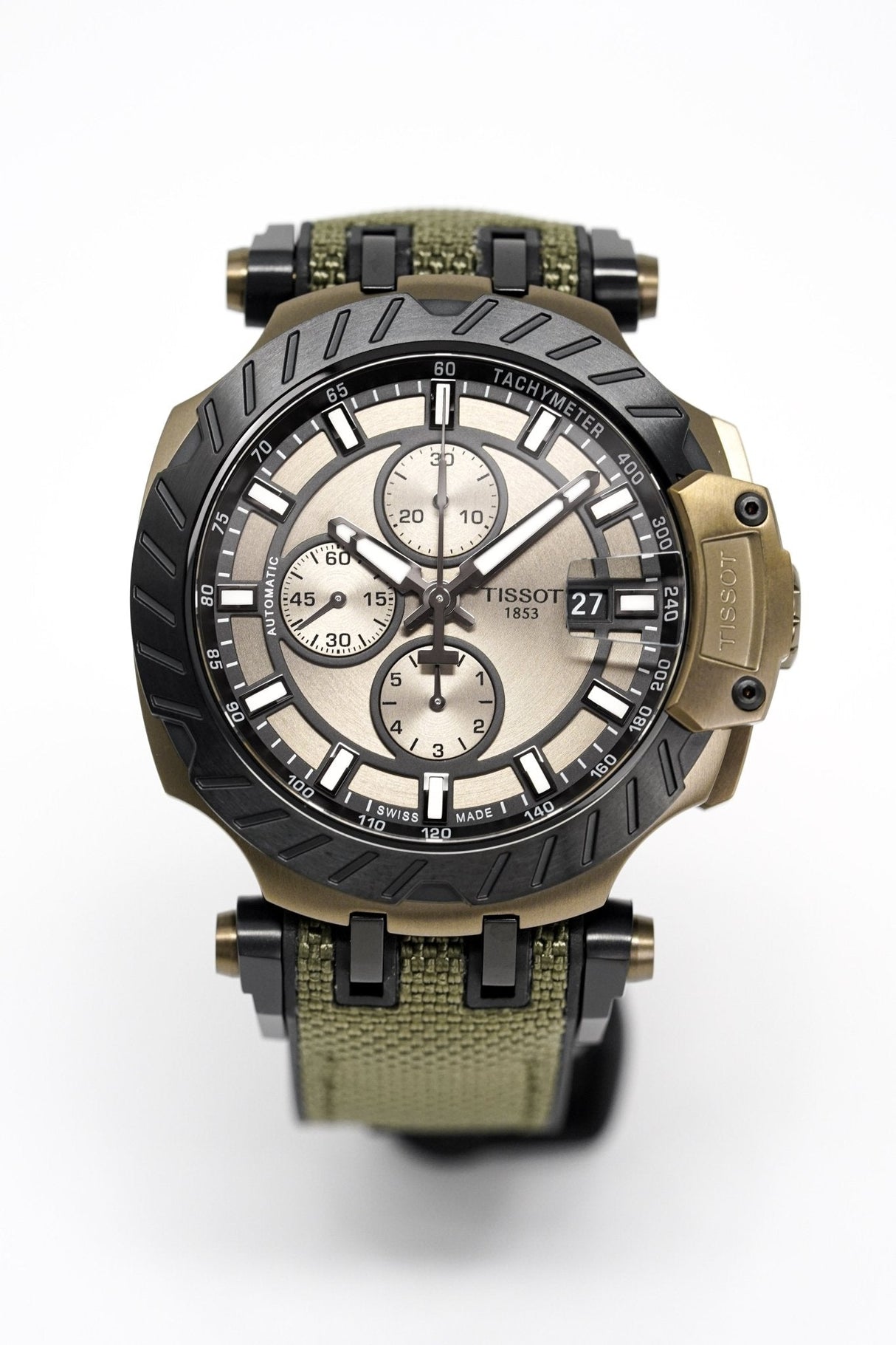 Tissot Men's Automatic Watch T-Race MotoGP Chronograph Khaki T1154273709100 - Watches & Crystals