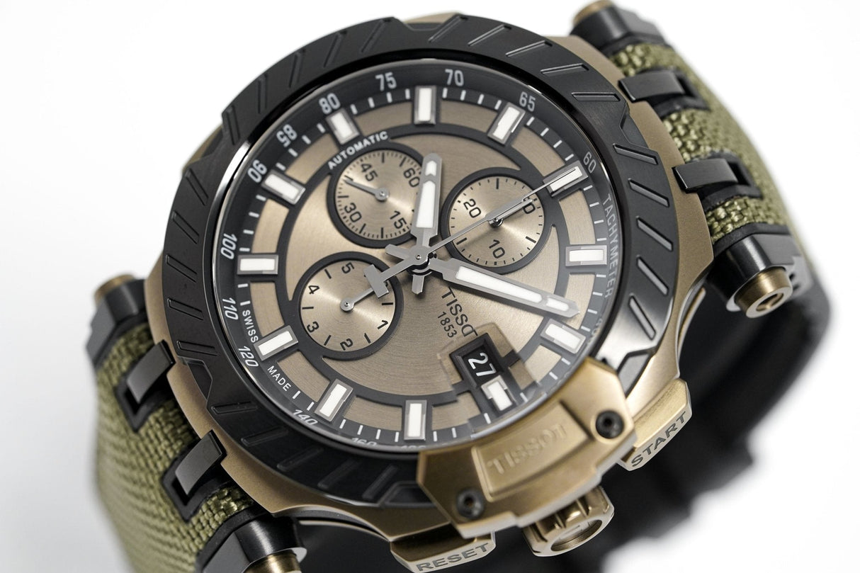 Tissot Men's Automatic Watch T-Race MotoGP Chronograph Khaki T1154273709100 - Watches & Crystals