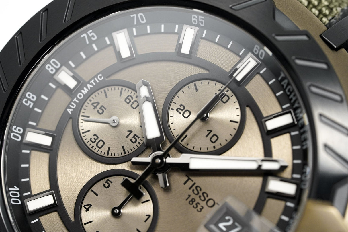 Tissot Men's Automatic Watch T-Race MotoGP Chronograph Khaki T1154273709100 - Watches & Crystals