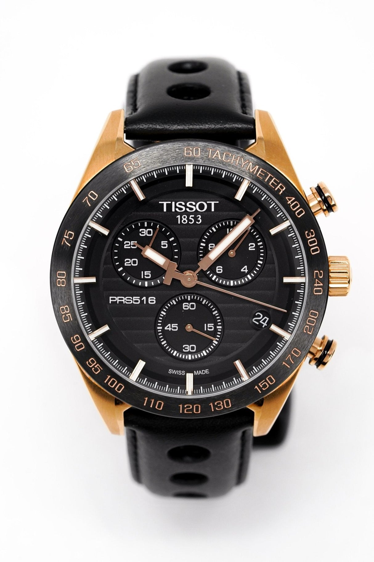Tissot Men's Chronograph Watch PRS 516 Rose Gold PVD T1004173605100 - Watches & Crystals