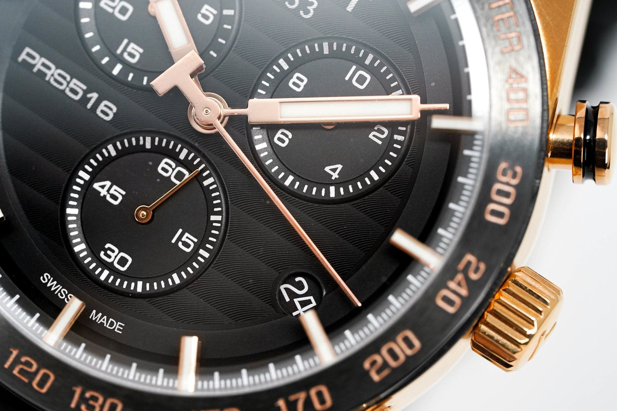 Tissot Men's Chronograph Watch PRS 516 Rose Gold PVD T1004173605100 - Watches & Crystals