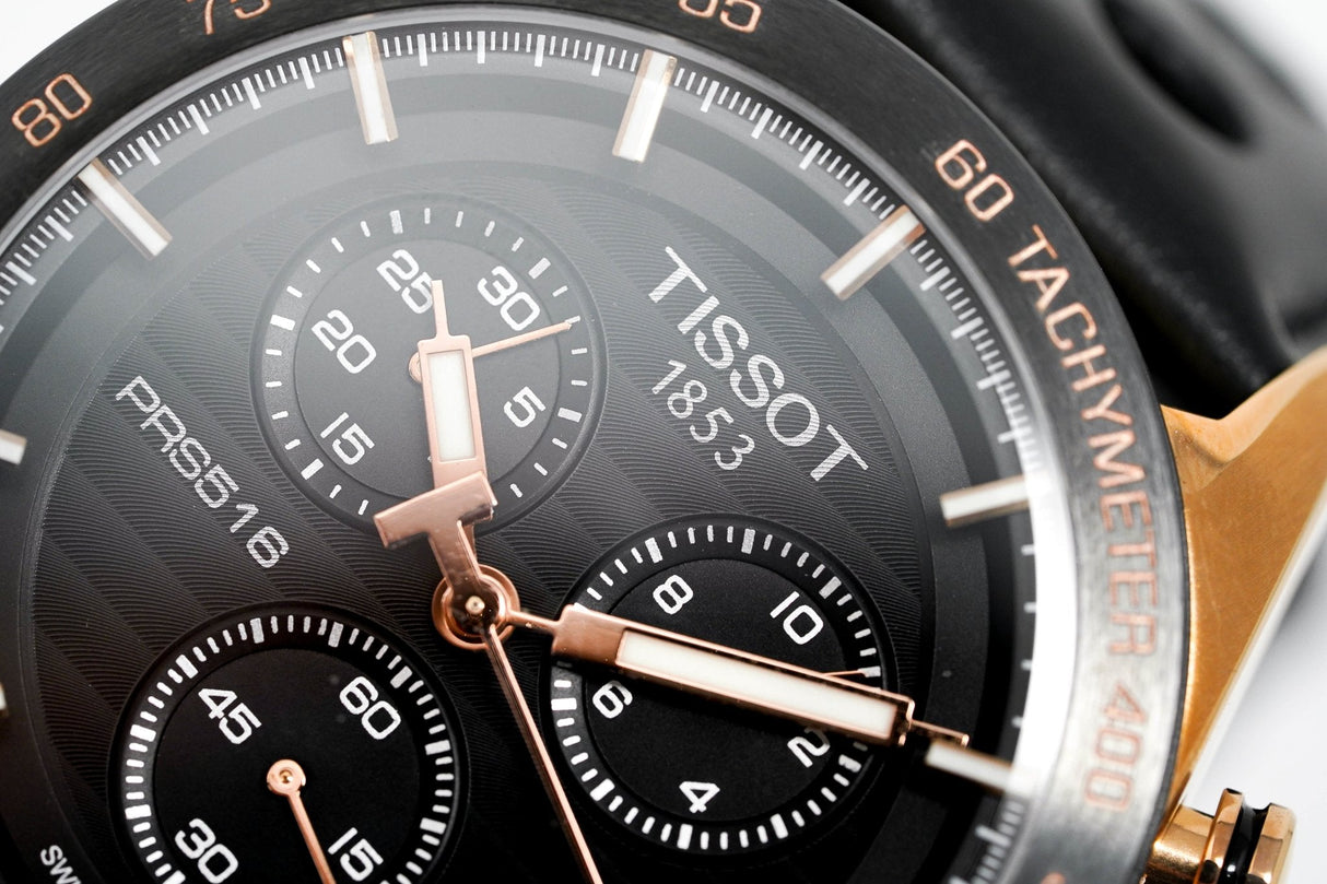 Tissot Men's Chronograph Watch PRS 516 Rose Gold PVD T1004173605100 - Watches & Crystals