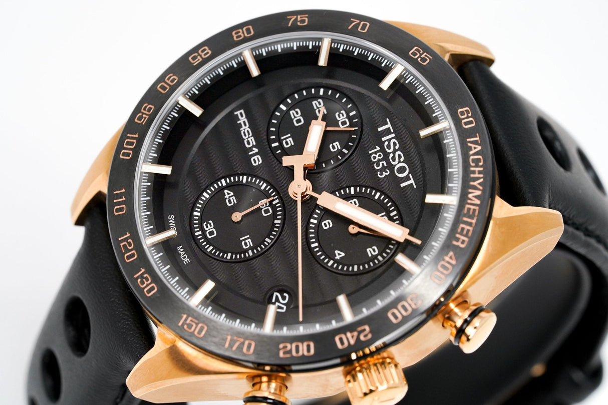 Tissot Men's Chronograph Watch PRS 516 Rose Gold PVD T1004173605100 - Watches & Crystals