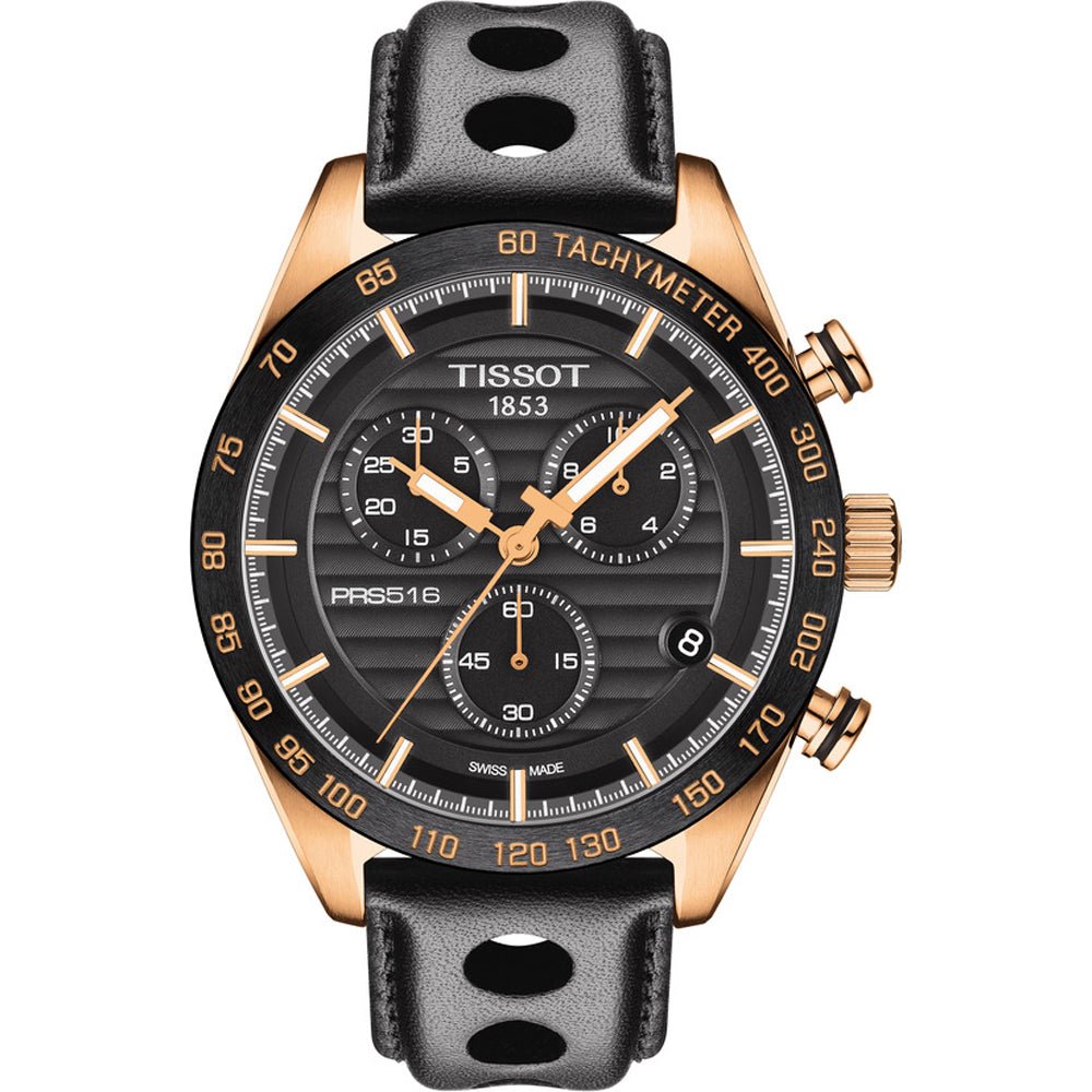 Tissot Men's Chronograph Watch PRS 516 Rose Gold PVD T1004173605100 - Watches & Crystals