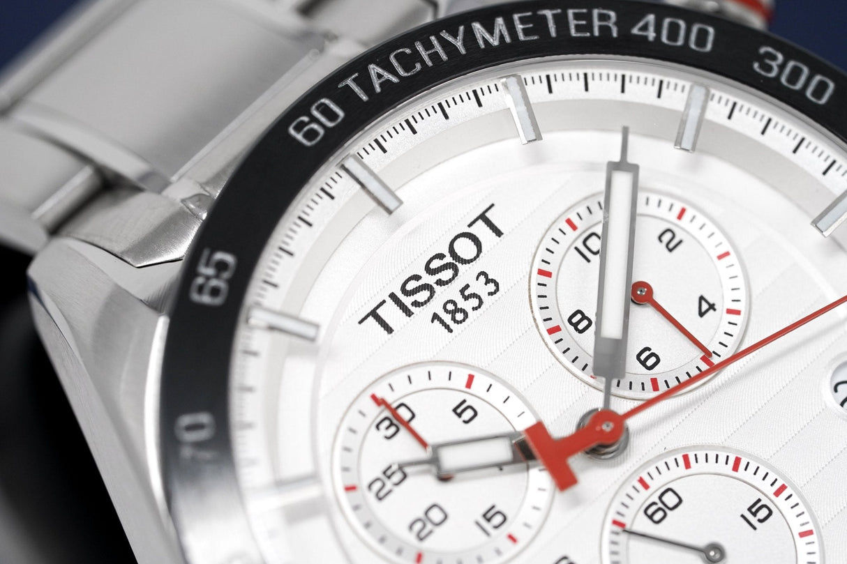 Tissot Men's Chronograph Watch PRS 516 Steel White T1004171103100 - Watches & Crystals