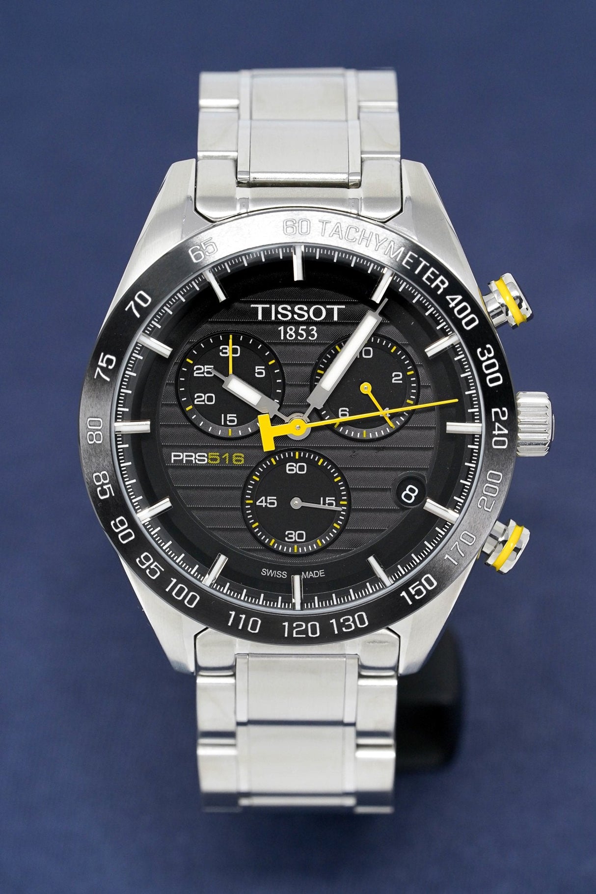 Tissot Men's Chronograph Watch PRS 516 Steel Yellow T1004171105100 - Watches & Crystals