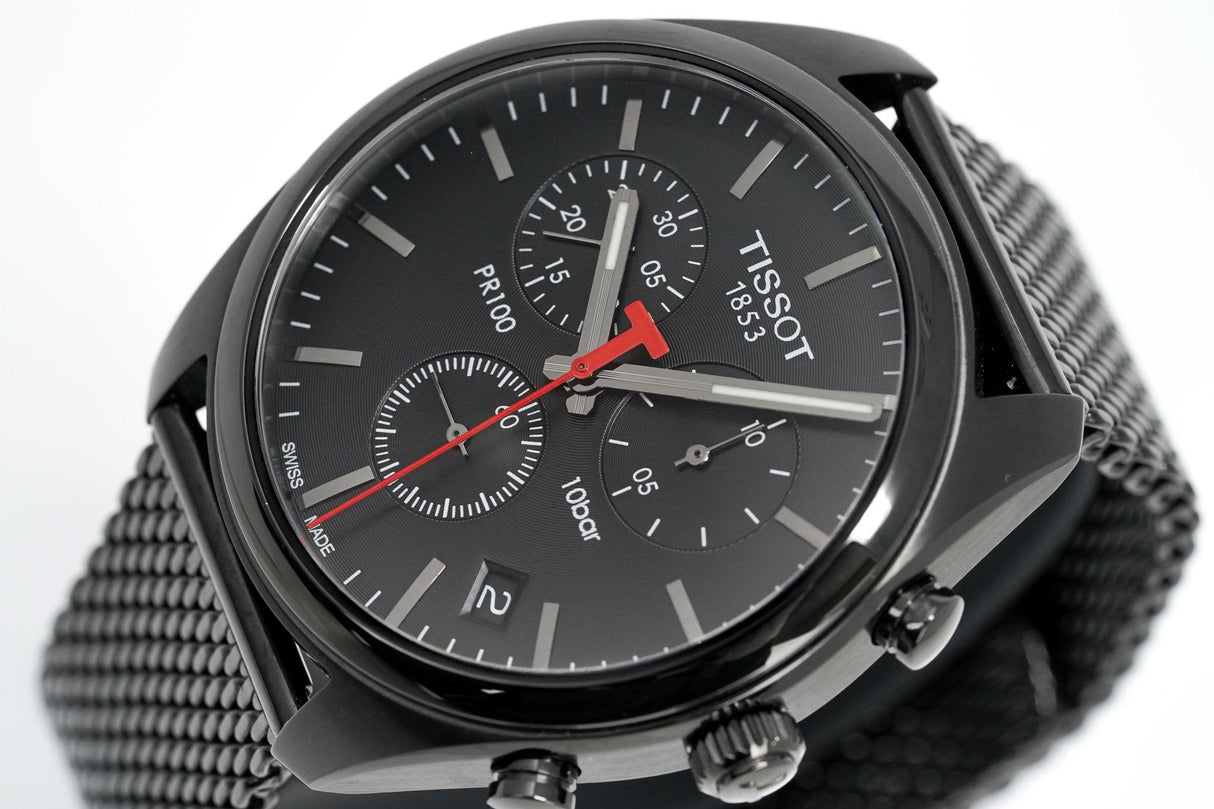 Tissot Men's PR 100 Watch Black Chronograph T1014173305100 - Watches & Crystals