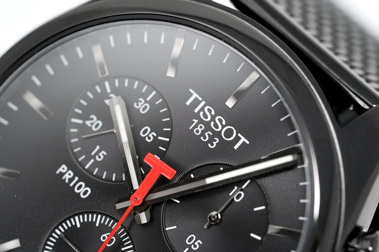 Tissot Men's PR 100 Watch Black Chronograph T1014173305100 - Watches & Crystals