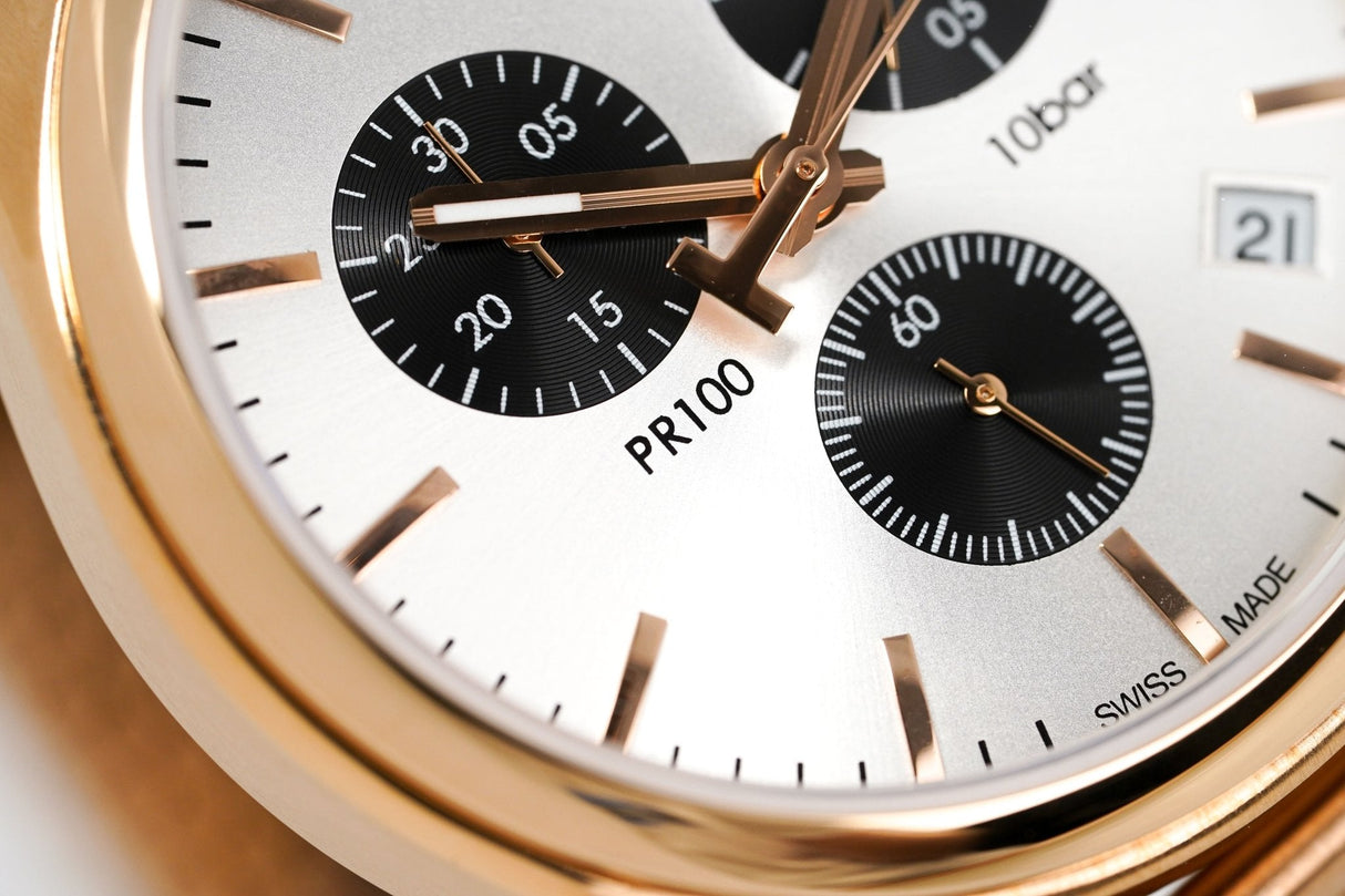 Tissot Men's PR 100 Watch Rose Gold Chronograph T1014173303101 - Watches & Crystals