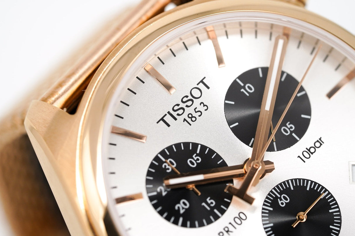 Tissot Men's PR 100 Watch Rose Gold Chronograph T1014173303101 - Watches & Crystals